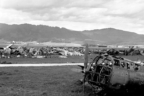 Scrapped Luftwaffe Aircraft at Klagenfurt (1947)