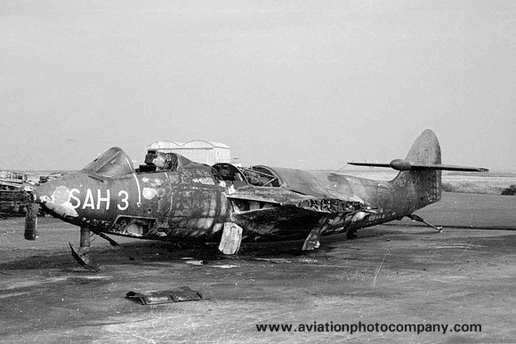 Royal Navy AWA Sea Hawk FB.3 WM920/SAH3 on Predannack dump (1968)