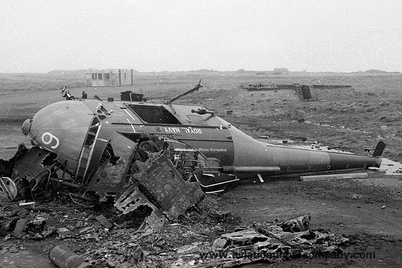 Royal Navy Westland Whirlwind HAS.7 XM669 on Predannack dump (1975)