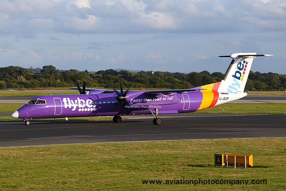 FlyBe DHC-8-400 G-JEDP at Manchester (2014)