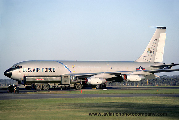 USAF 68th Bomb Wing Boeing KC-135A 59-1483 at RAF Mildenhall (1977)