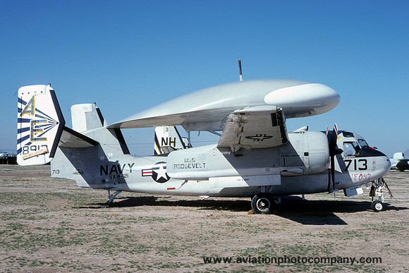 US Navy VAW-121 Grumman E-1B 148913 at MASDC Davis Monthan (1976)