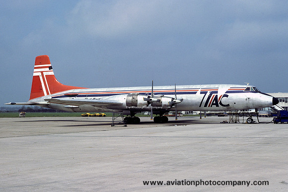 TAC Transmeridian Air Cargo Canadair CL-44D G-AZIN (1979)