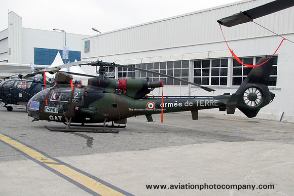 French Army Aerospatiale SA.342M Gazelle F-ZWBS/GAT at Marignane (2012)