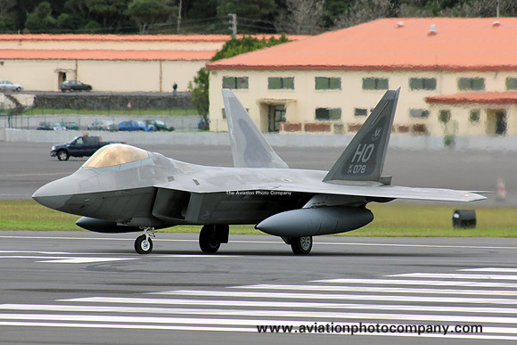 USAf 49th Fighter Wing Lockheed F-22A Raptor 04-4078/HO at Lajes (2012)