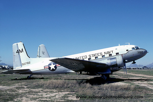 US Navy NATTC Memphis Douglas C-117D Skytrain 50782 at MASDC Davis Monthan (1979)