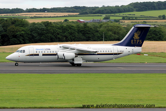 QinetiQ/ETPS Avro RJ-100 G-BZAY at Prestwick (2012)