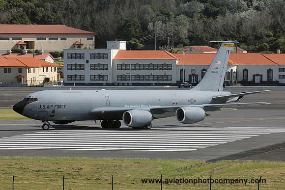 USAF Pennsylvania ANG 171 ARW Boeing KC-135R 59-0045 at Lajes (2015)