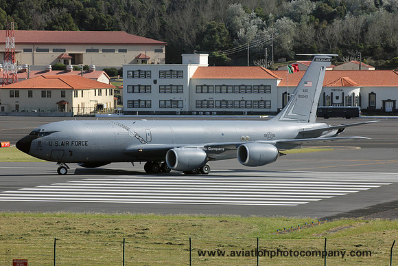 USAF Michigan ANG 171 ARS Boeing KC-135T 58-0049 at Lajes (2015)