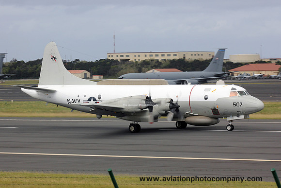US Navy VQ-1 Lockheed EP-3E 156507 at Lajes (2015)