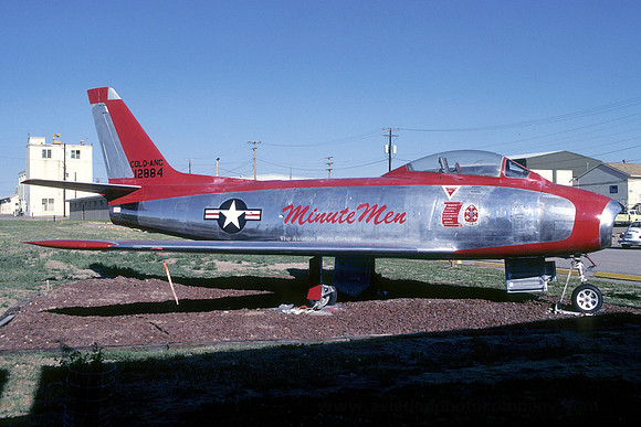 USAF North American F-86F 51-2884 displayed at Buckley AFB (1984)