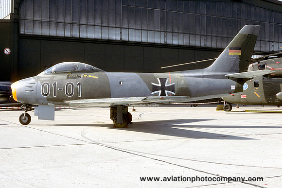 German Air Force Canadair CL-13B Sabre Mk6 01+01 (1987)