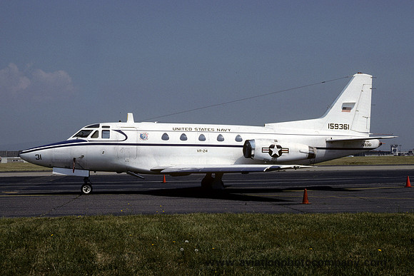 US Navy VR-24 North American CT-39G Sabreliner 159361/31 at Rhein Main AB (1989)