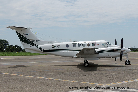 Colombian Policia Nacional Beech King Air 350 PNC0208 at Villavicencio (2014)