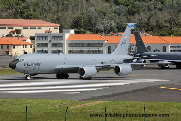 USAF Utah ANG 191 ARS Boeing KC-135R 63-8026 at Lajes (2015)