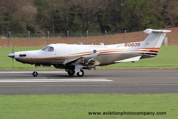 USAF AFSOC Pilatus U-28A Draco 08-0809 at Prestwick (2015)