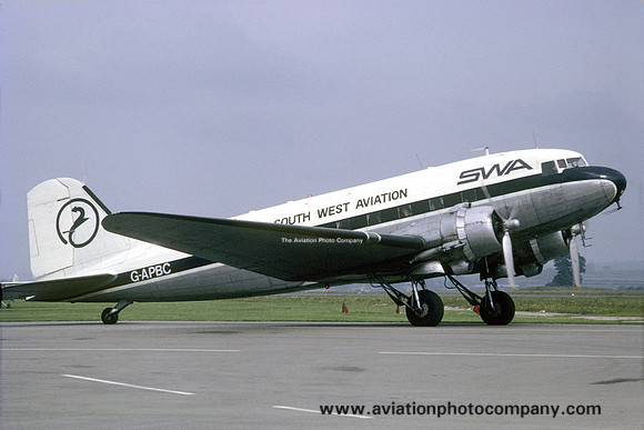 South West Aviation Douglas C-47 Dakota G-APBC (1970)