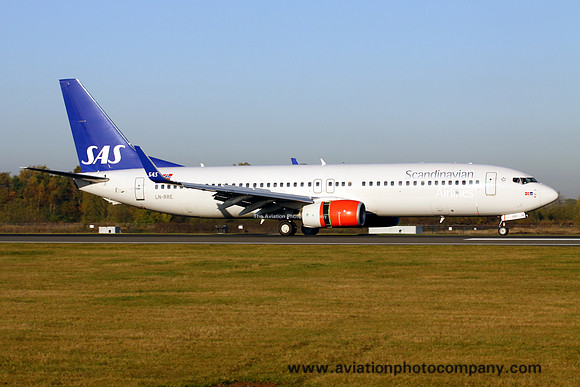 SAS Boeing 737-800 LN-RRE at Manchester (2012)