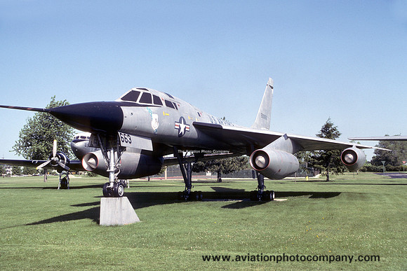 USAF Convair TB-58A 55-0663 displayed at Grissom AFB (1980)
