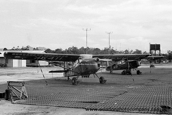 Army Air Corps Auster AOP.9 XK411 with bomb racks (1965)