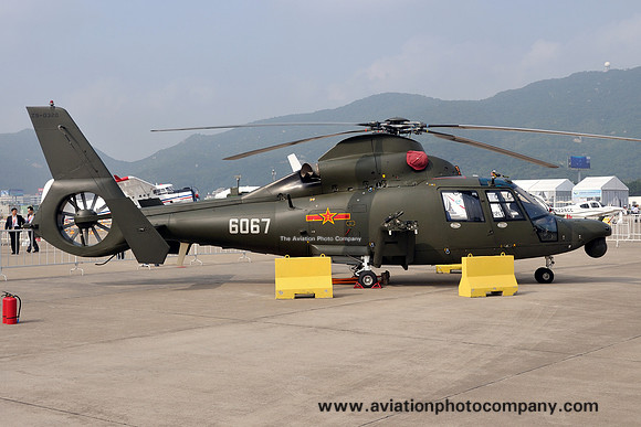 Chinese Air Force Harbin Z-9 6067 at Zhuhai (2012)
