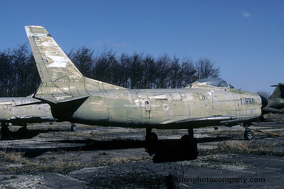Danish Air Force North American F-86D F-994 stored at Aalborg (1986)