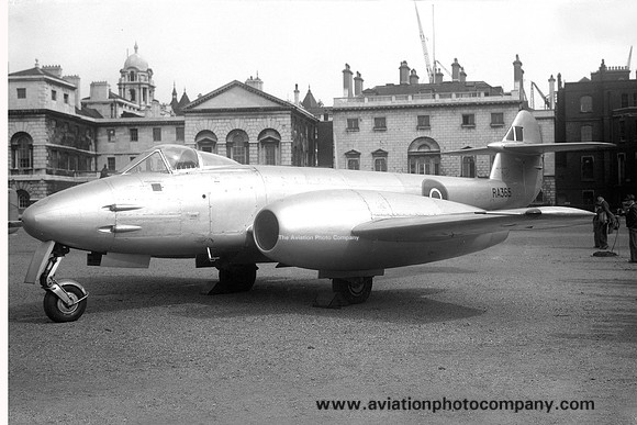 RAF Gloster Meteor F.4 RA365 at Horseguards Parade (1948)