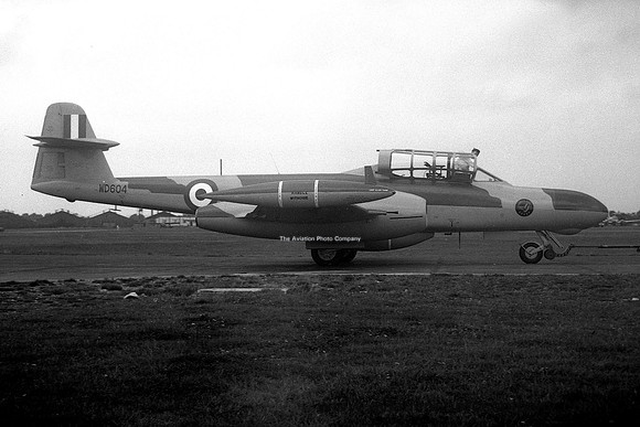 RAF Gloster Meteor NF.11 WD604 with tip tanks (1951)