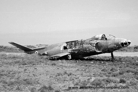 Royal Navy Supermarine VS.508 VX133 on Predannack dump (1970)