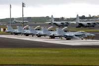 US Navy VAQ-135 Boeing EA-18G Growlers at Lajes (2012)