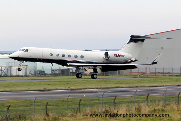 Gulfstream V N950CM at Prestwick (2012)