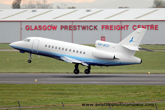 Dassault Falcon 900 VQ-BZZ at Prestwick (2012)