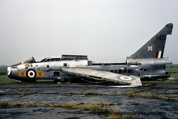 RAF English Electric Lightning F.1 XM145 dumped at RAF Leconfield