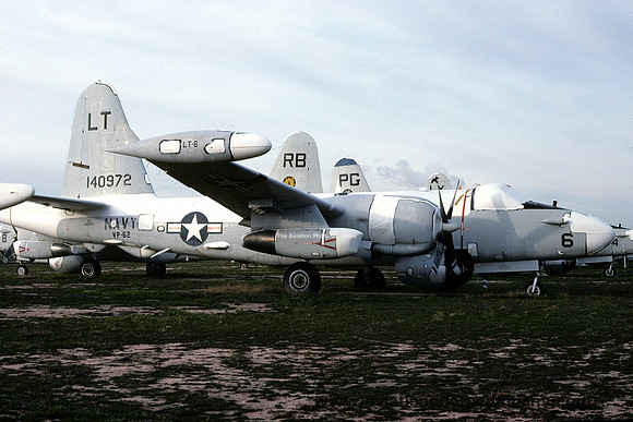 US Navy VP-62 Lockheed SP-2H Neptune 140972/LT6 at MASDC Davis Monthan (1979)