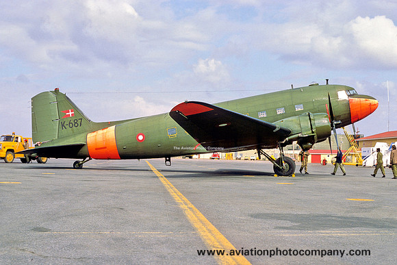 Danish Air Force Esk 721 Douglas C-47B Dakota K-687 (1978)