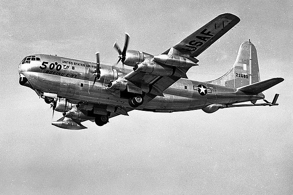 US Air Force Boeing KC-97G Stratofreighter 52-2680 Air to Air