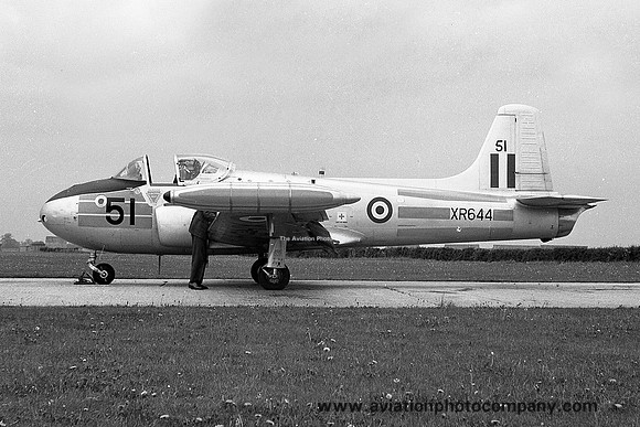 RAF 6 FTS Hunting Jet Provost T.4 XR644/51 at RAF Waterbeach (24.05.1963)
