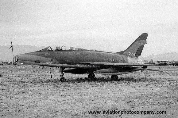 USAF North American F-100F 58-1224 stored at MASDC Davis Monthan (1972)
