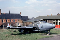 RAF De Havilland Vampire T.11 8023M at Stapleford ATC (1980)