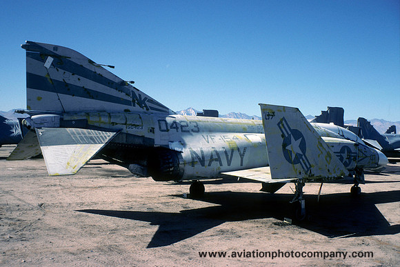 US Navy McDonnell F-4N 150423 stored at China Lake (1993)