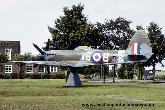 RAF Supermarine Spitfire F.21 PK664 Preserved at Binbrook (1979)