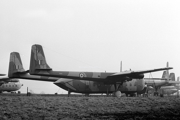 RAF 114 Squadron AWA Argosy C.1 XR138 stored at RAF Kemble