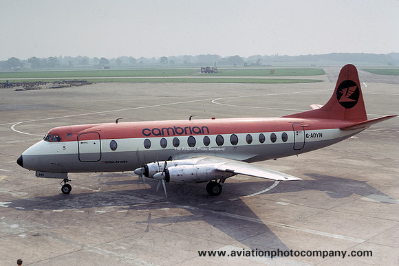 Cambrian/British Airways Vickers Viscount G-AOYN (1973)