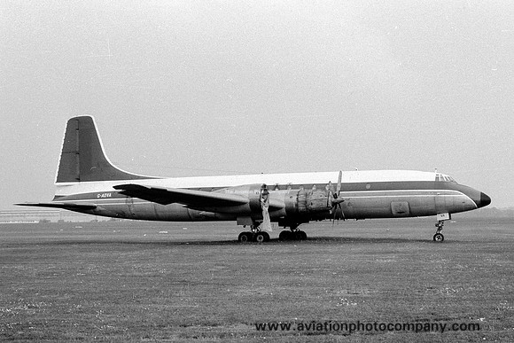 Bristol Britannia G-AOVA stored at Baginton (1971)