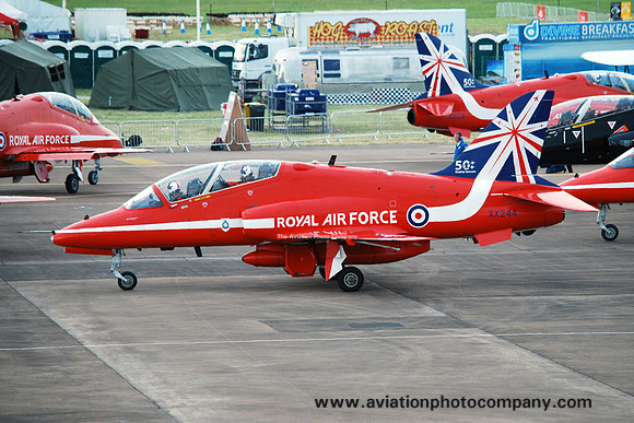 RAF Red Arrows HS Hawk T.1 XX244 at RIAT Fairford (2014)