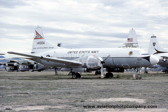 US Navy NADC Convair C-131F Samaritan 141004 at MASDC Davis Monthan (1985)