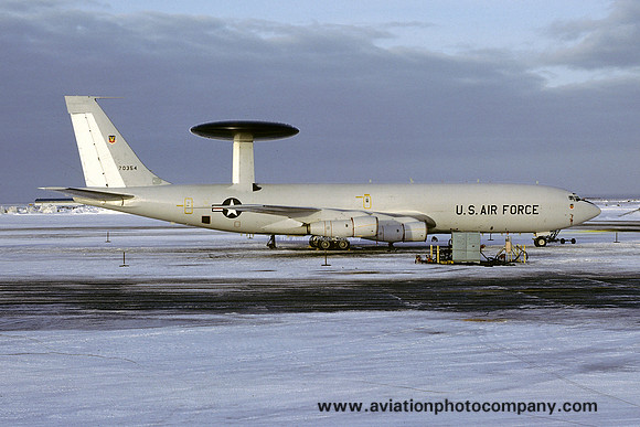 USAF 552 AWCW Boeing E-3A Sentry 77-0354 at Keflavik (1979)