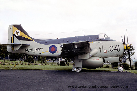 Royal Navy Fairey Gannet AEW.3 XL497/R041 Displayed at Prestwick (1979)
