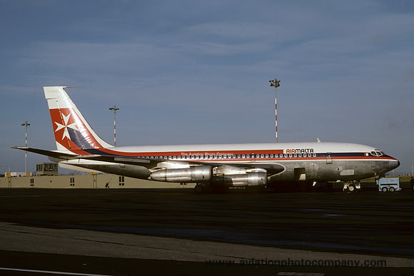 Air Malta Boeing 720 AP-AMJ at Newcastle (1978)