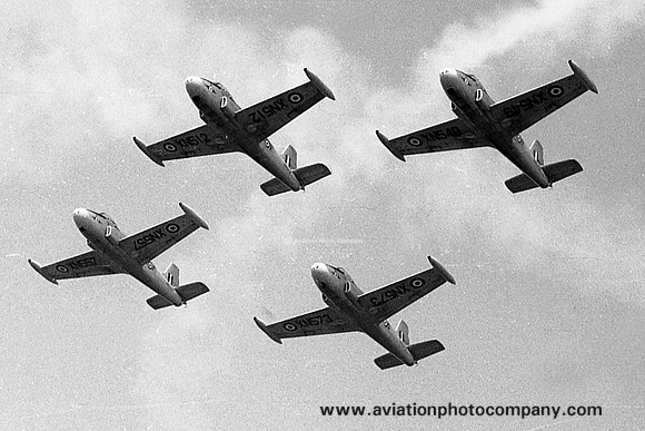 RAF CFS Hunting Jet Provost T.3 XN512, XN557, XN573 and XN54? at Lulsgate (24.06.1961)